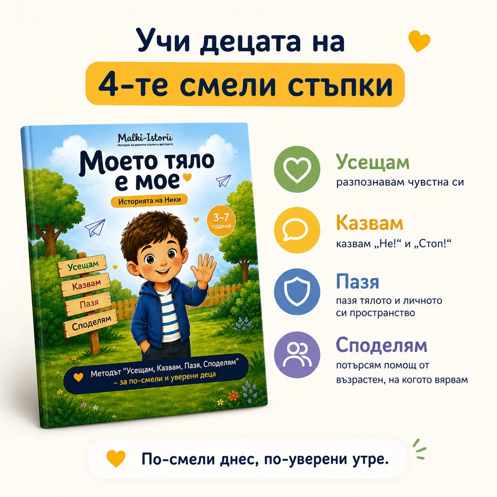 Моето тяло е мое – детска книжка за личните граници и безопасността + Бонуси